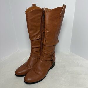Dream Pairs Brown Heeled Boots